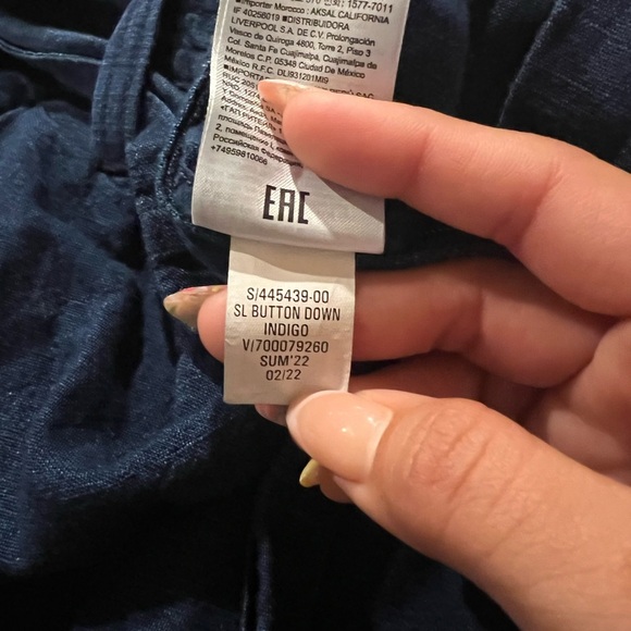 Banana Republic 00 Petite Linen Cotton Blend Button Front Camp Romper Pleaded - Picture 9 of 9